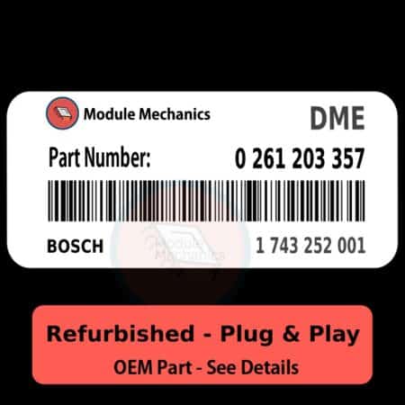 0 261 203 357 ECU - PLUG & PLAY - | BMW 318i | ECM DME Engine Control Computer OEM