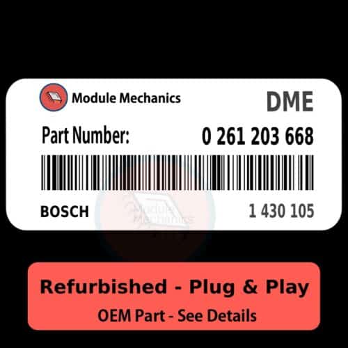 0 261 203 668 ECU - PLUG & PLAY - | BMW 318i | ECM DME Engine Control Computer OEM
