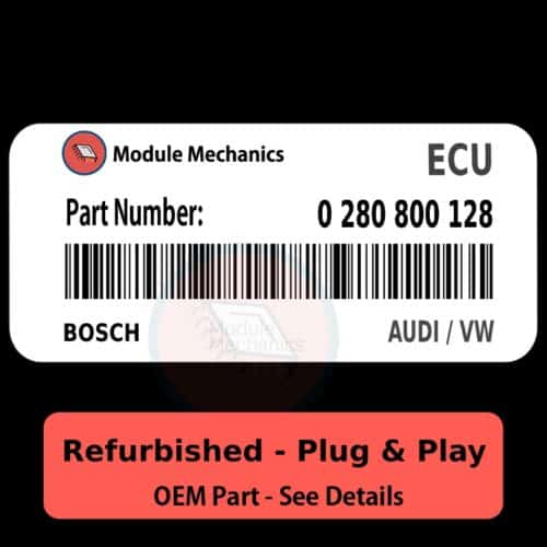 0 280 800 128 ECU - PLUG & PLAY - | Audi / VW | ECM PCM Engine Control Computer OEM