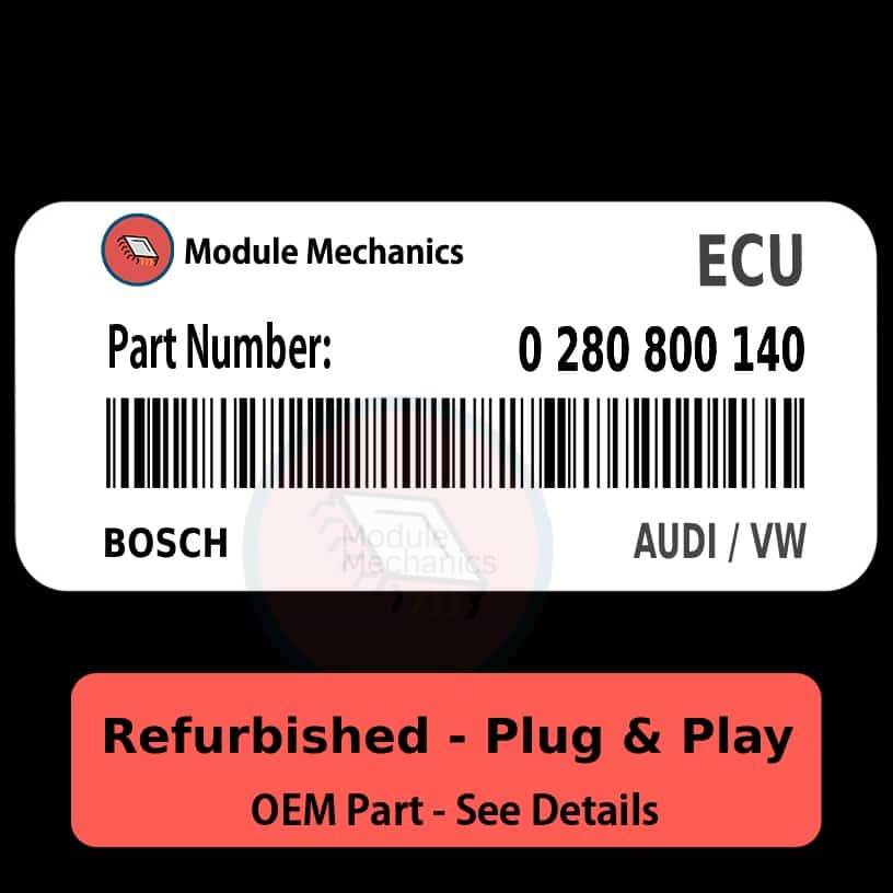 0 280 800 140 ECU - PLUG & PLAY - | Audi / VW | ECM PCM Engine Control Computer OEM 0 280 800 140 ECU - PLUG & PLAY - | Audi / VW | ECM PCM Engine Control Computer OEM