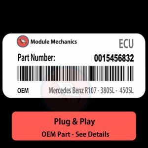 0015456832 ECU - PLUG & PLAY |  Mercedes Benz R107 - 380SL -  450SL | ECM PCM BCM Engine Control Computer OEM
