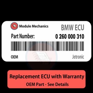0260000310 Jetronic ECU - PLUG & PLAY |  BMW E30 / 318i | ECM PCM BCM Engine Control Computer OEM