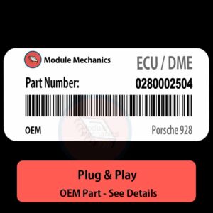 0280002504 ECU - PLUG & PLAY |  Porsche 928 | ECM PCM BCM Engine Control Computer OEM