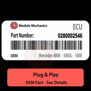 0280002546 ECU - PLUG & PLAY |  Mercedes Benz R129 - W124 - 400E -  500SL -  500E | ECM PCM BCM Engine Control Computer OEM