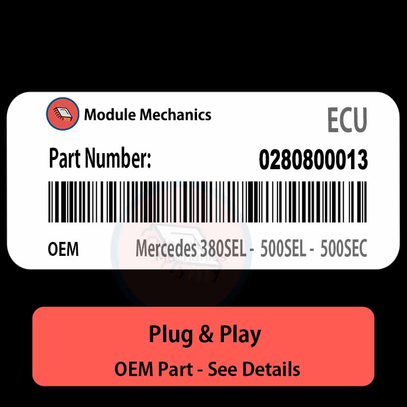 0280800013 ECU - PLUG & PLAY | Mercedes Benz W140 - W126 - 380SEL - 500SEL - 500SEC | ECM PCM BCM Engine Control Computer OEM 0280800013 ECU - PLUG & PLAY | Mercedes Benz W140 - W126 - 380SEL - 500SEL - 500SEC | ECM PCM BCM Engine Control Computer OEM
