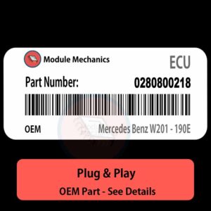 0280800218 ECU - PLUG & PLAY |  Mercedes Benz W201 - 190E | ECM PCM BCM Engine Control Computer OEM