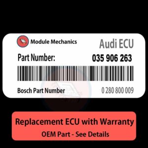 035906263 0280800009 ECU - PLUG & PLAY |  Audi 4000 / 5000 | ECM PCM BCM Engine Control Computer OEM