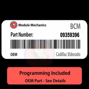 09359396  BCM with PROGRAMMING - VIN & Security | Cadillac Eldorado  | Body Control Module / Unit OEM BCU