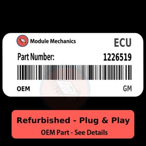 1226519 ECU - PLUG & PLAY - | Buick / Oldsmobile / Chevrolet / Cadillac / Pontiac | ECM PCM BCM Engine Control Computer OEM