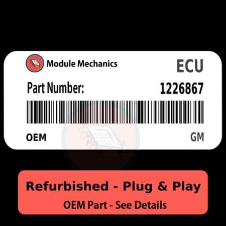 1226867 ECU - PLUG & PLAY - | Buick / Oldsmobile / Chevrolet / Cadillac / Pontiac | ECM PCM BCM Engine Control Computer OEM