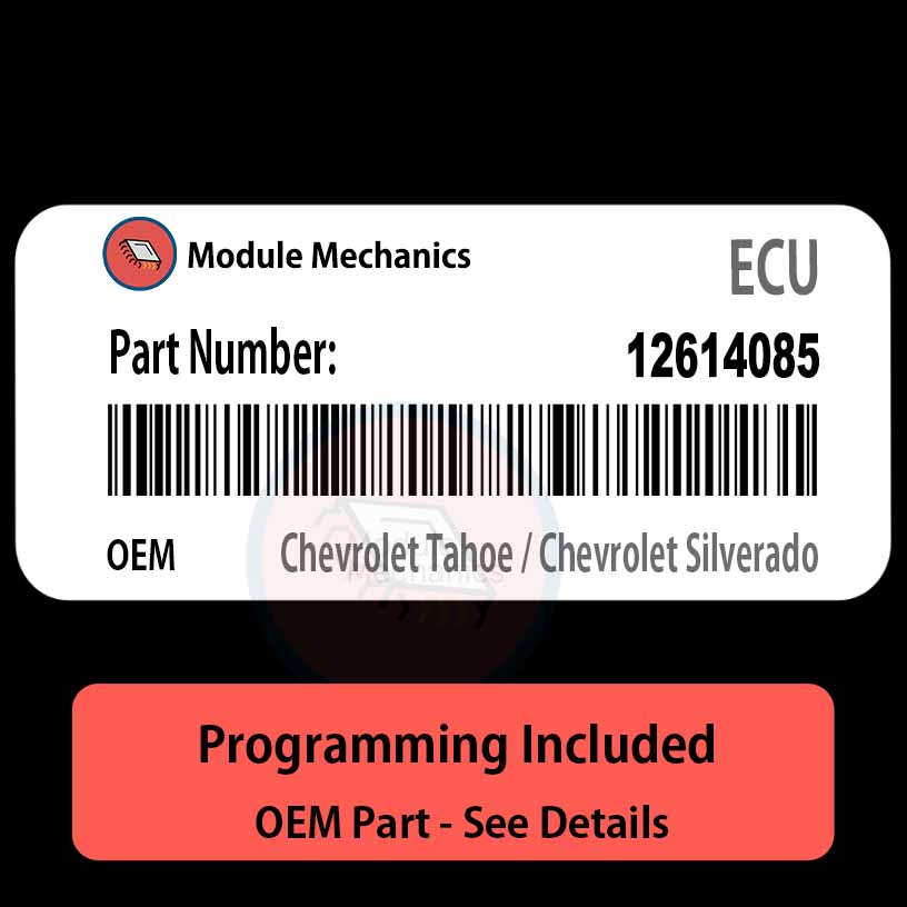 12614085 ECU - VIN PROGRAMMED | GMC Sierra | ECM PCM BCM Engine Control Computer OEM 12614085 ECU - VIN PROGRAMMED | GMC Sierra | ECM PCM BCM Engine Control Computer OEM