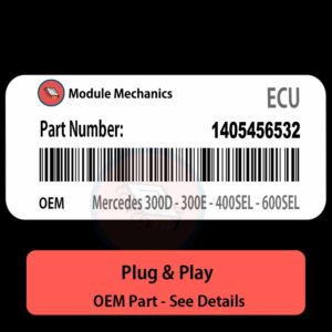 1405456532 ECU - PLUG & PLAY |  Mercedes Benz W140 - W124 - 300D - 300E - 400SEL - 600SEL | ECM PCM BCM Engine Control Computer OEM