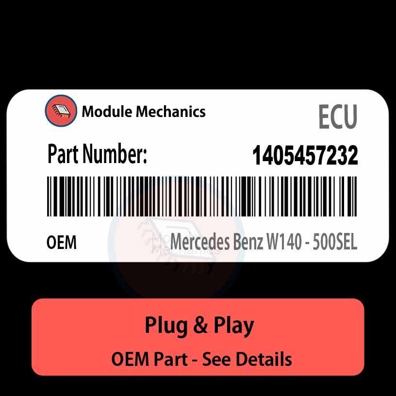 1405457232 ECU - PLUG & PLAY | Mercedes Benz W140 - 500SEL | ECM PCM BCM Engine Control Computer OEM 1405457232 ECU - PLUG & PLAY | Mercedes Benz W140 - 500SEL | ECM PCM BCM Engine Control Computer OEM