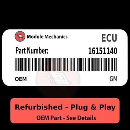 16151140 ECU - PLUG & PLAY - | Chevrolet Blazer - S10 | GMC Jimmy | ECM PCM BCM Engine Control Computer OEM