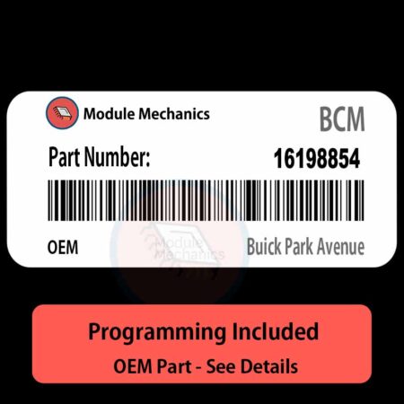 16198854  BCM with PROGRAMMING - VIN & Security | Buick Park Avenue  | Body Control Module / Unit OEM BCU