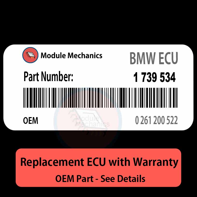 1739534 0261200522 ECU - PLUG & PLAY | BMW 316i | ECM PCM BCM Engine Control Computer OEM 1739534 0261200522 ECU - PLUG & PLAY | BMW 316i | ECM PCM BCM Engine Control Computer OEM