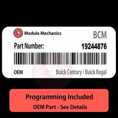 19244876 BCM with PROGRAMMING - VIN & Security | Buick Century / Buick Regal | Body Control Module / Unit OEM BCU