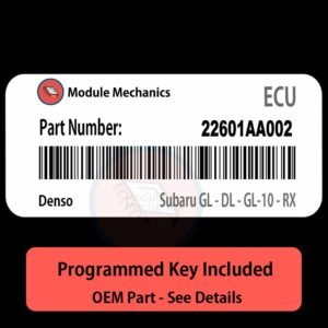22601AA002  ECU - PLUG & PLAY |  Subaru GL / Subaru DL / Subaru GL-10 / Subaru RX | ECM PCM BCM Engine Control Computer OEM