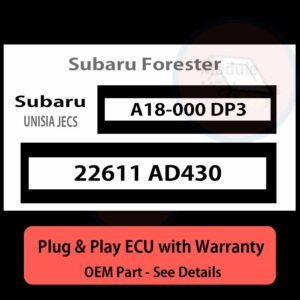 22611 AD430 A18000DP3 ECU - PLUG & PLAY |  Subaru Forester | ECM PCM BCM Engine Control Computer OEM