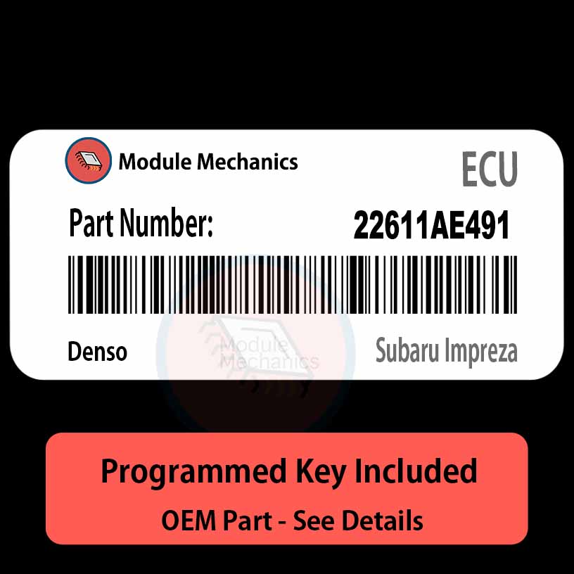 22611AE491 ECU - PLUG & PLAY | Subaru Impreza | ECM PCM BCM Engine Control Computer OEM 22611AE491 ECU - PLUG & PLAY | Subaru Impreza | ECM PCM BCM Engine Control Computer OEM