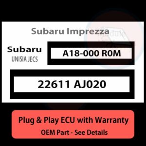 22611 AJ020 A18000R0M ECU - PLUG & PLAY |  Subaru Imprezza | ECM PCM BCM Engine Control Computer OEM