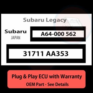31711 AA353 A64000562 ECU - PLUG & PLAY |  Subaru Legacy | ECM PCM BCM Engine Control Computer OEM