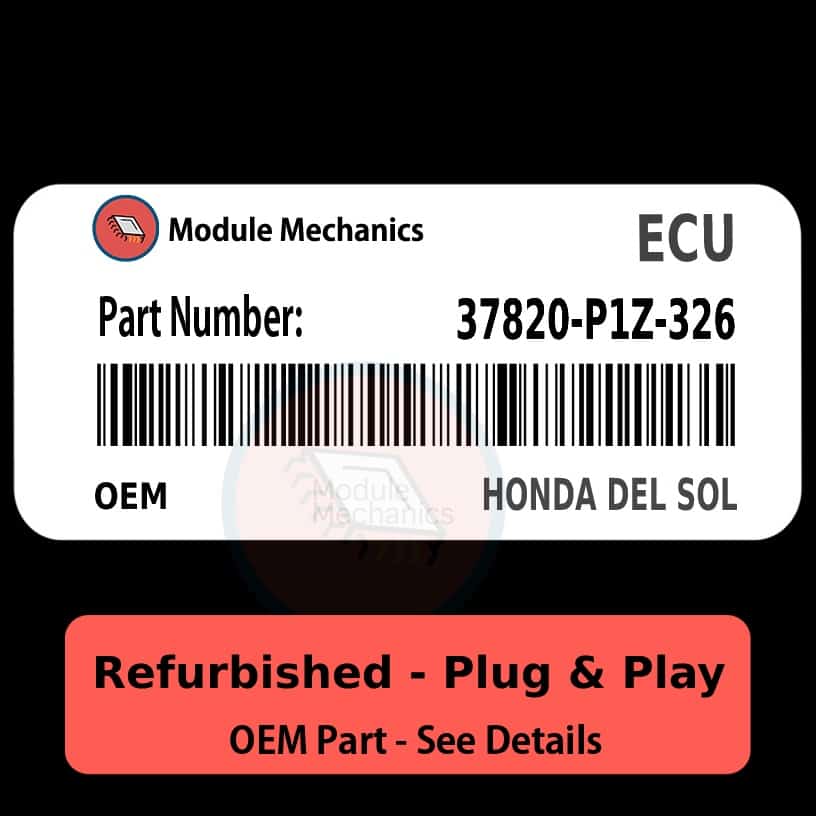 37820-P1Z-326 ECU - PLUG & PLAY - | Honda Del Sol | ECM PCM Engine Control Computer OEM 37820-P1Z-326 ECU - PLUG & PLAY - | Honda Del Sol | ECM PCM Engine Control Computer OEM