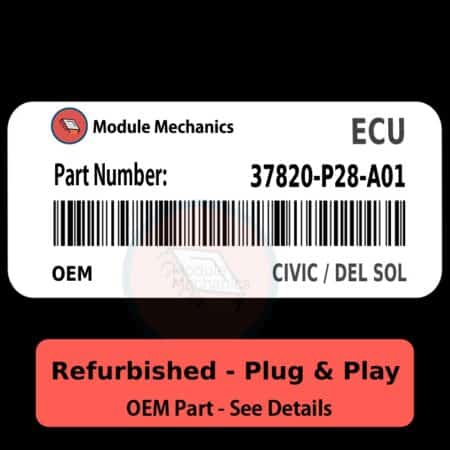 37820-P28-A01 ECU - PLUG & PLAY - | Civic / Del Sol | ECM PCM Engine Control Computer OEM