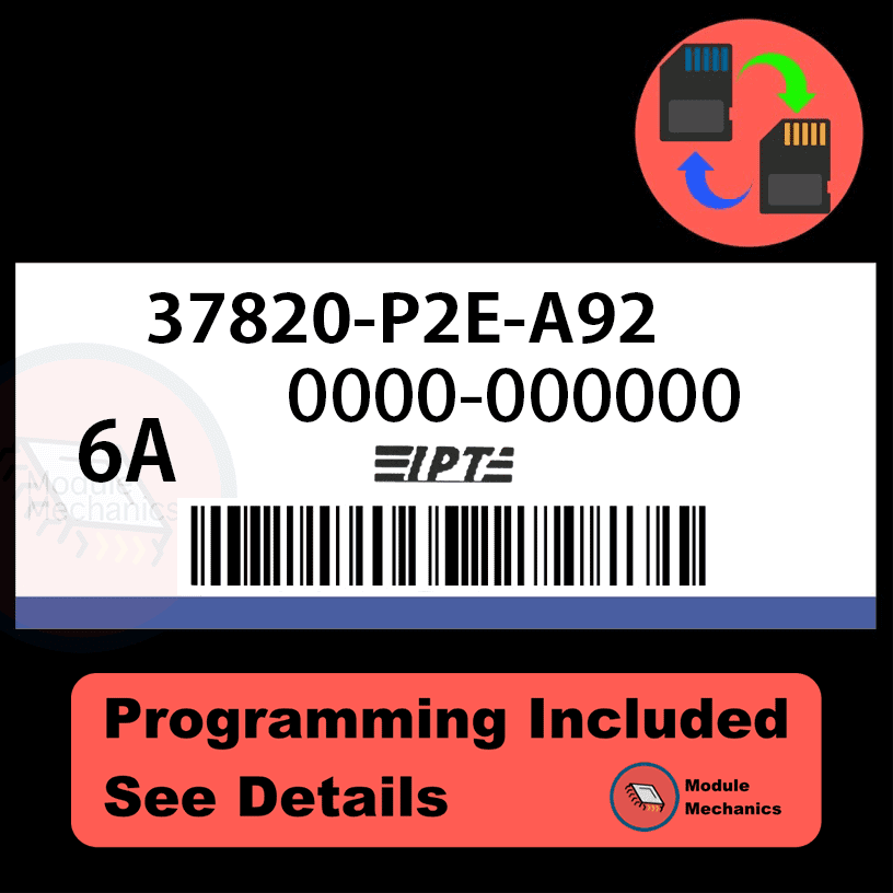 37820-P2E-A92 ECU with PROGRAMMING - VIN & Security | Honda Civic | ECM PCM Engine Control Computer OEM 37820-P2E-A92 ECU with PROGRAMMING - VIN & Security | Honda Civic | ECM PCM Engine Control Computer OEM