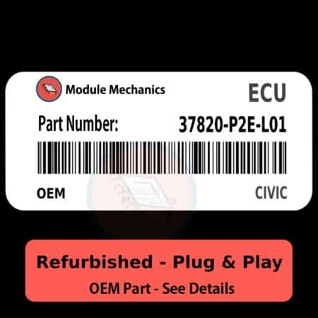 37820-P2E-L01 ECU - PLUG & PLAY - | Civic | ECM PCM Engine Control Computer OEM