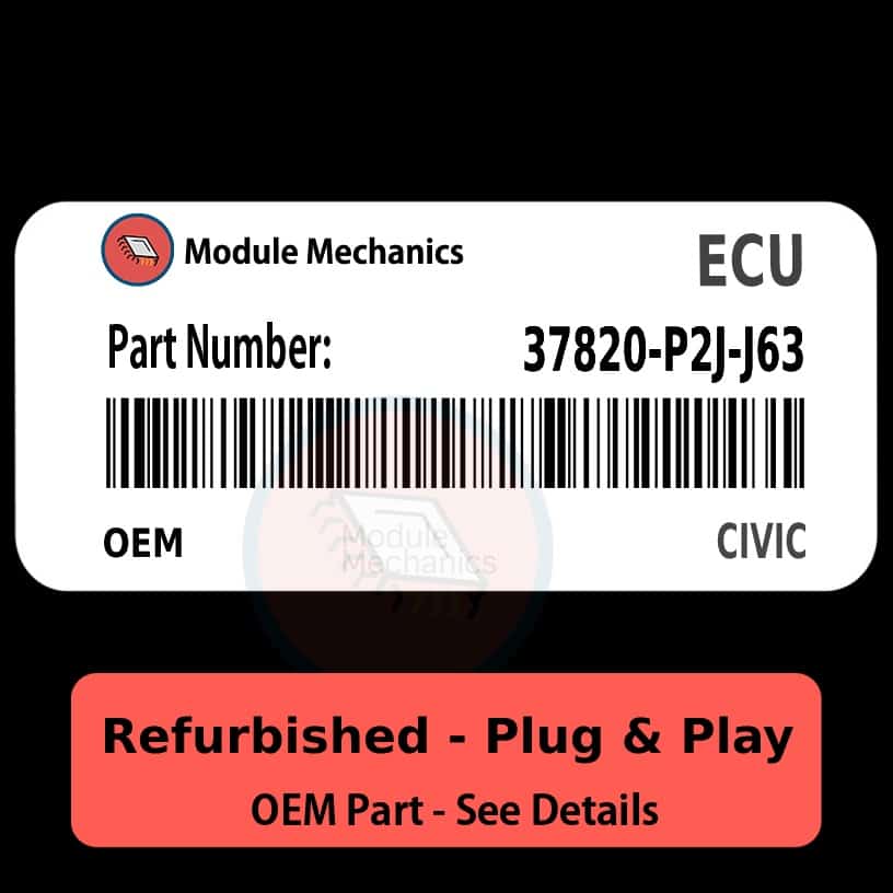 37820-P2J-J63 ECU - PLUG & PLAY - | Civic | ECM PCM Engine Control