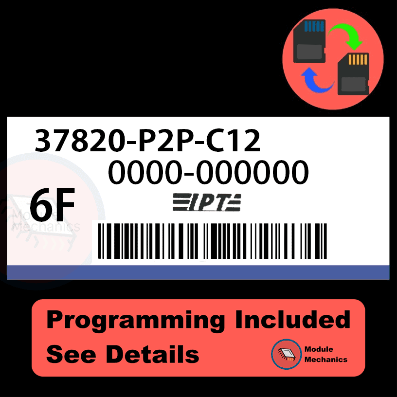 37820-P2P-C12 ECU with PROGRAMMING - VIN & Security | Honda Civic | ECM PCM Engine Control Computer OEM 37820-P2P-C12 ECU with PROGRAMMING - VIN & Security | Honda Civic | ECM PCM Engine Control Computer OEM