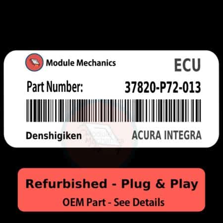 37820-P72-013 ECU - PLUG & PLAY - | Acura Integra | ECM PCM Engine Control Computer OEM