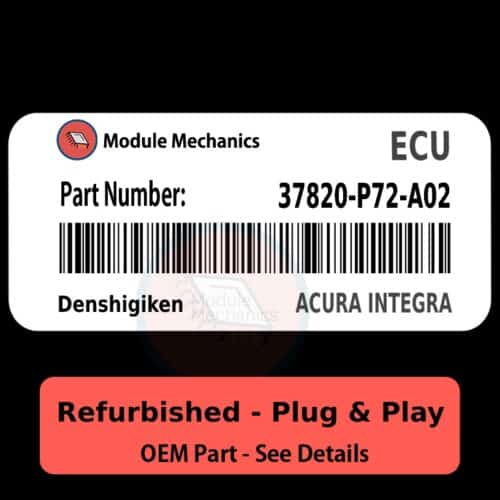 37820-P72-A02 ECU - PLUG & PLAY - | Acura Integra | ECM PCM Engine Control Computer OEM