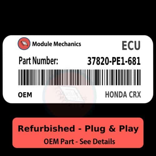 37820-PE1-681 ECU - PLUG & PLAY - | Honda CRX | ECM PCM Engine Control Computer OEM