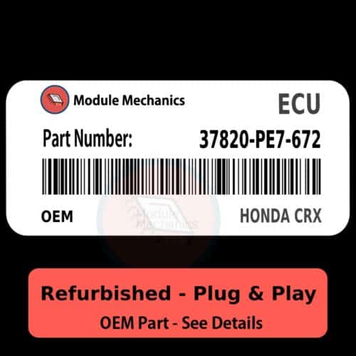 37820-PE7-672 ECU - PLUG & PLAY - | Honda CRX | ECM PCM Engine Control Computer OEM