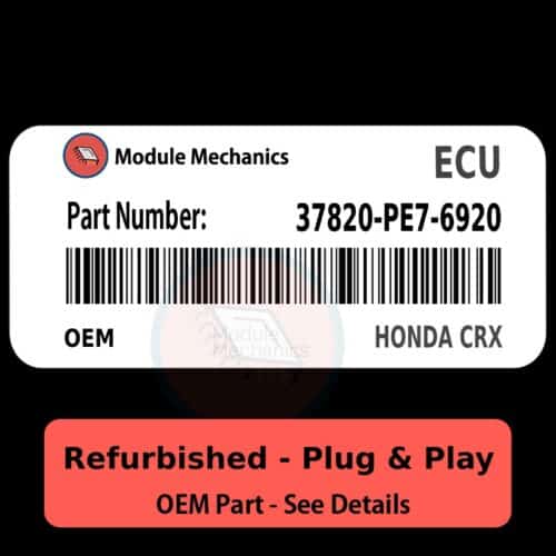 37820-PE7-6920 ECU - PLUG & PLAY - | Honda CRX | ECM PCM Engine Control Computer OEM