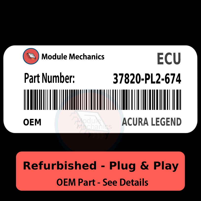 37820-PL2-674 ECU - PLUG & PLAY - | Acura Legend | ECM PCM Engine Control Computer OEM 37820-PL2-674 ECU - PLUG & PLAY - | Acura Legend | ECM PCM Engine Control Computer OEM