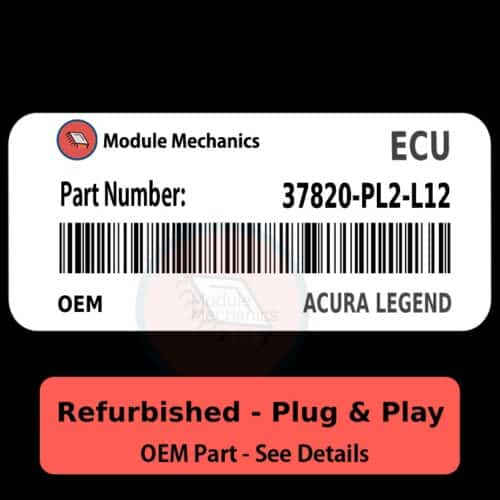 37820-PL2-L12 ECU - PLUG & PLAY - | Acura Legend | ECM PCM Engine Control Computer OEM