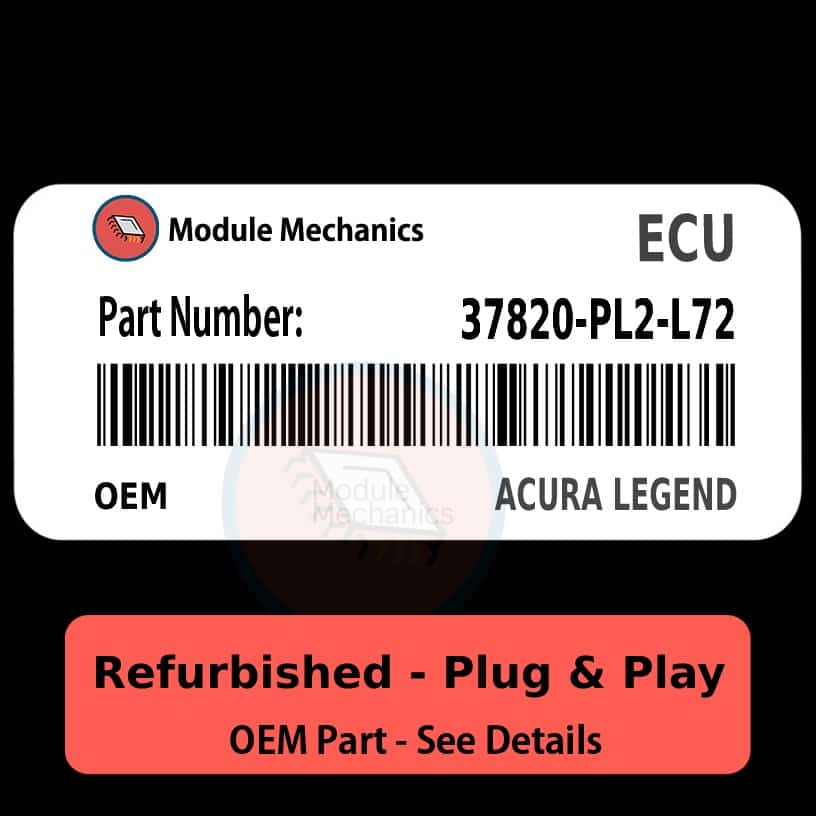 37820-PL2-L72 ECU - PLUG & PLAY - | Acura Legend | ECM PCM Engine Control Computer OEM 37820-PL2-L72 ECU - PLUG & PLAY - | Acura Legend | ECM PCM Engine Control Computer OEM