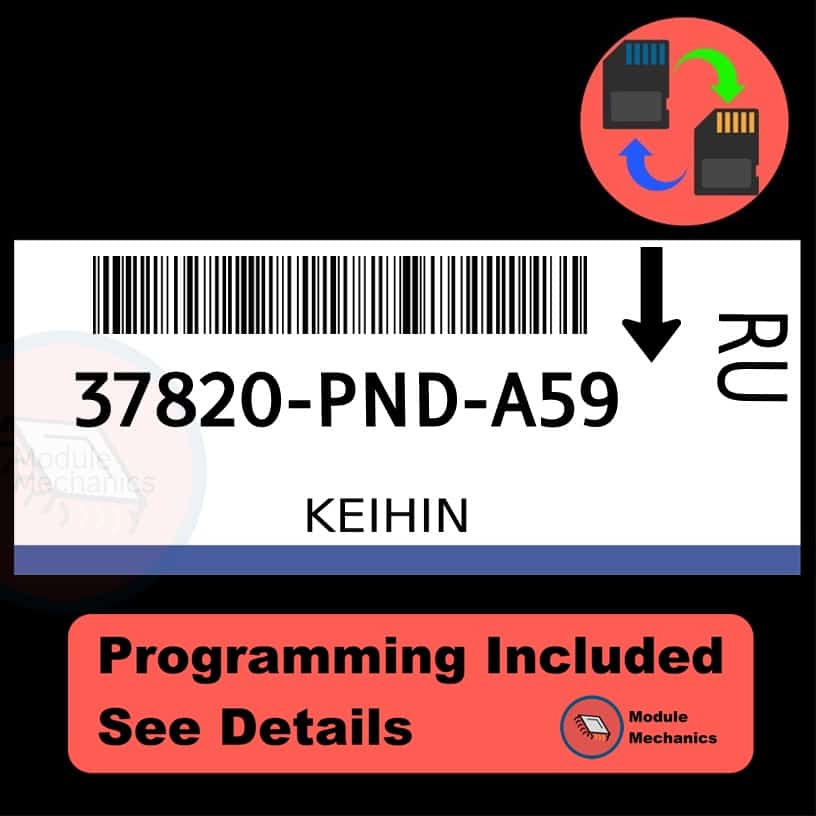 37820-PND-A59 ECU with PROGRAMMING - VIN & Security | Acura RSX | ECM PCM Engine Control Computer OEM 37820-PND-A59 ECU with PROGRAMMING - VIN & Security | Acura RSX | ECM PCM Engine Control Computer OEM