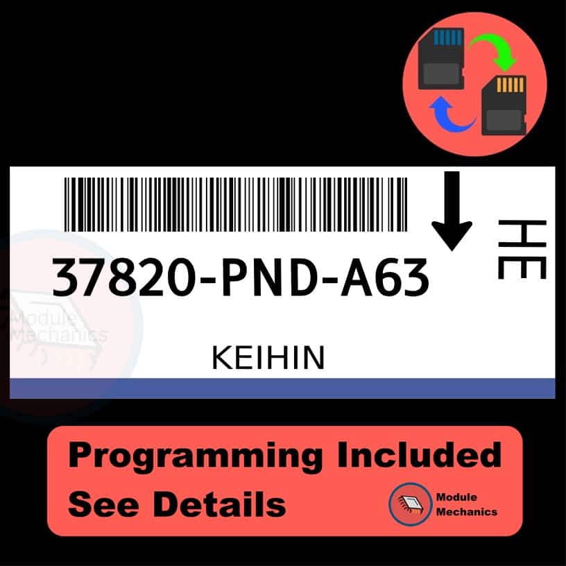 37820-PND-A63 ECU with PROGRAMMING - VIN & Security | Acura RSX | ECM PCM Engine Control Computer OEM 37820-PND-A63 ECU with PROGRAMMING - VIN & Security | Acura RSX | ECM PCM Engine Control Computer OEM
