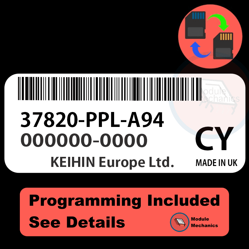 37820-PPL-A94 ECU with PROGRAMMING - VIN & Security | Honda CRV | ECM PCM Engine Control Computer OEM 37820-PPL-A94 ECU with PROGRAMMING - VIN & Security | Honda CRV | ECM PCM Engine Control Computer OEM