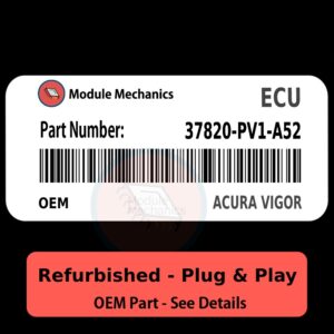 37820-PV1-A52 ECU - PLUG & PLAY - | Acura Vigor | ECM PCM Engine Control Computer OEM