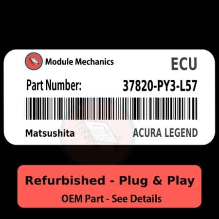 37820-PY3-L57 ECU - PLUG & PLAY - | Acura Legend | ECM PCM Engine Control Computer OEM