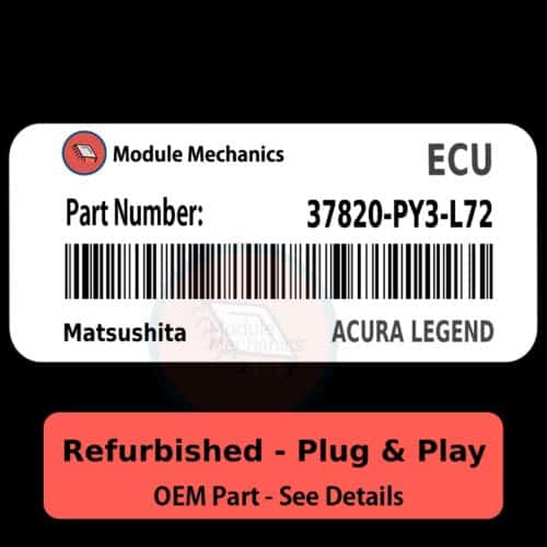 37820-PY3-L72 ECU - PLUG & PLAY - | Acura Legend | ECM PCM Engine Control Computer OEM