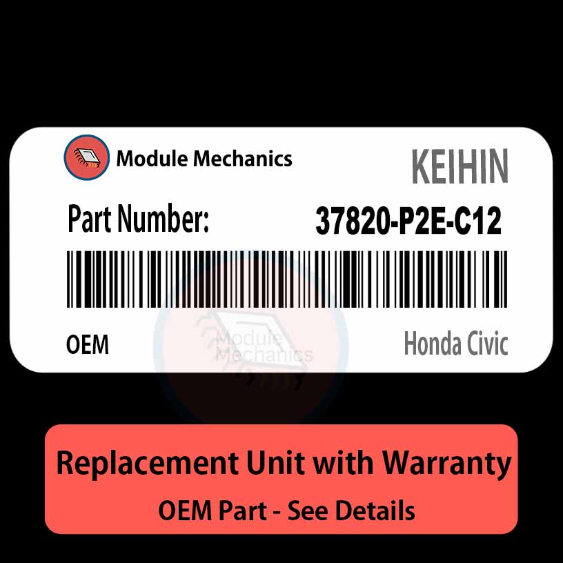 37820P2EC12 ECU with PROGRAMMING - VIN & Security | Honda Civic | OEM Part 37820P2EC12 ECU with PROGRAMMING - VIN & Security | Honda Civic | OEM Part