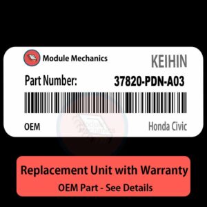 37820-PDN-A03  ECU - PLUG & PLAY |  Honda Civic | ECM PCM BCM Engine Control Computer OEM
