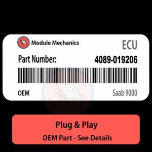 4089-019206 ECU - PLUG & PLAY |  Saab 9000 | ECM PCM BCM Engine Control Computer OEM