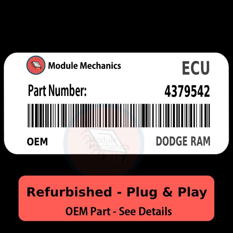 4379542 ECU - PLUG & PLAY - | Dodge Ram | ECM PCM BCM Engine Control Computer OEM 4379542 ECU - PLUG & PLAY - | Dodge Ram | ECM PCM BCM Engine Control Computer OEM